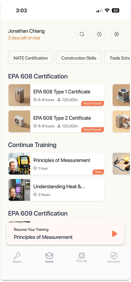 Original app — home