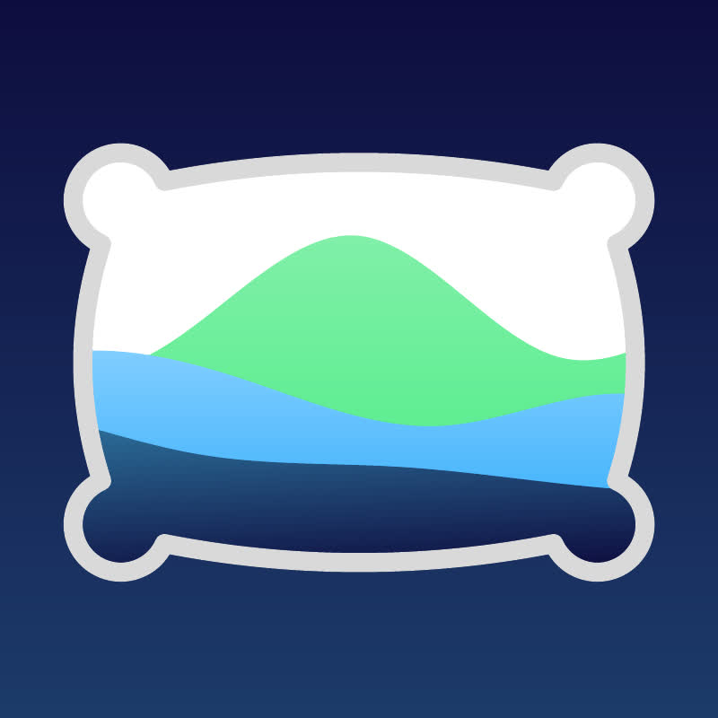 The 2025 Nocta logo: a pillow holding a green and blue wave