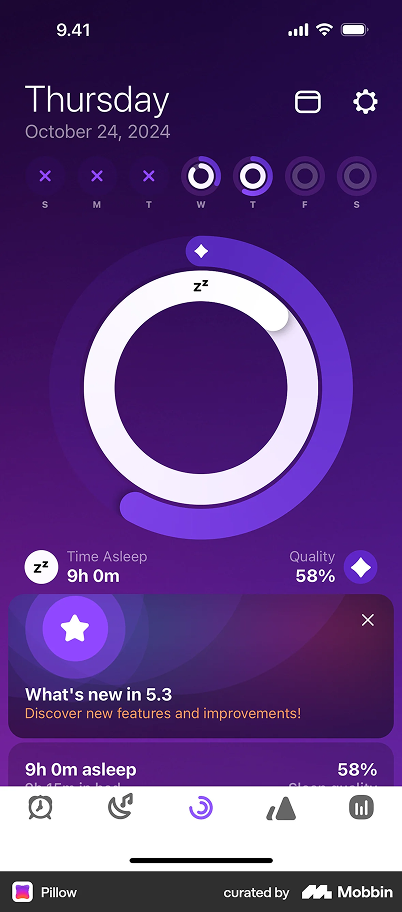 Pillow — iOS sleep tracking