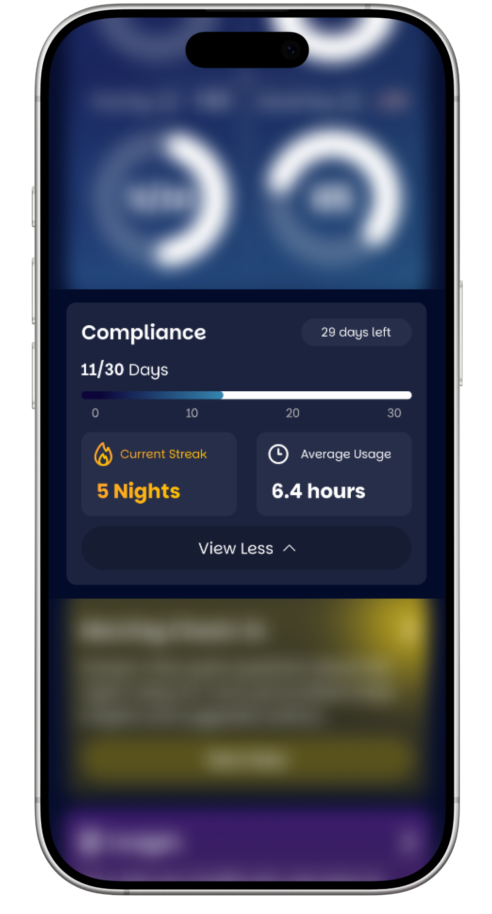Compliance testing screen