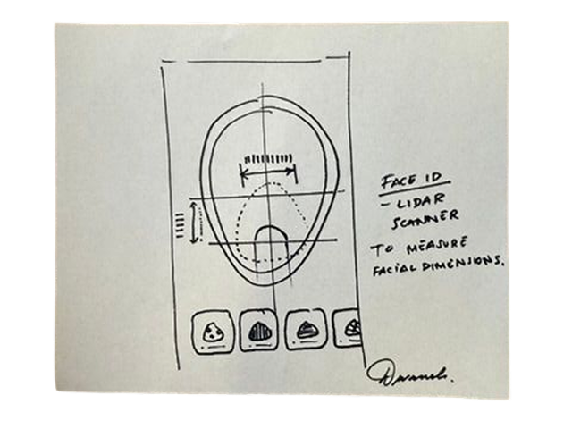 Early paper sketch exploring navigation
