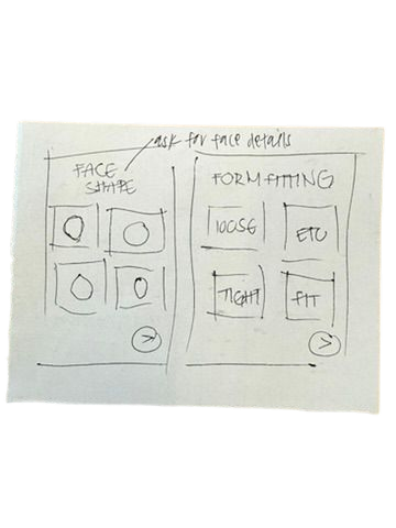 Early paper sketch of a single number view