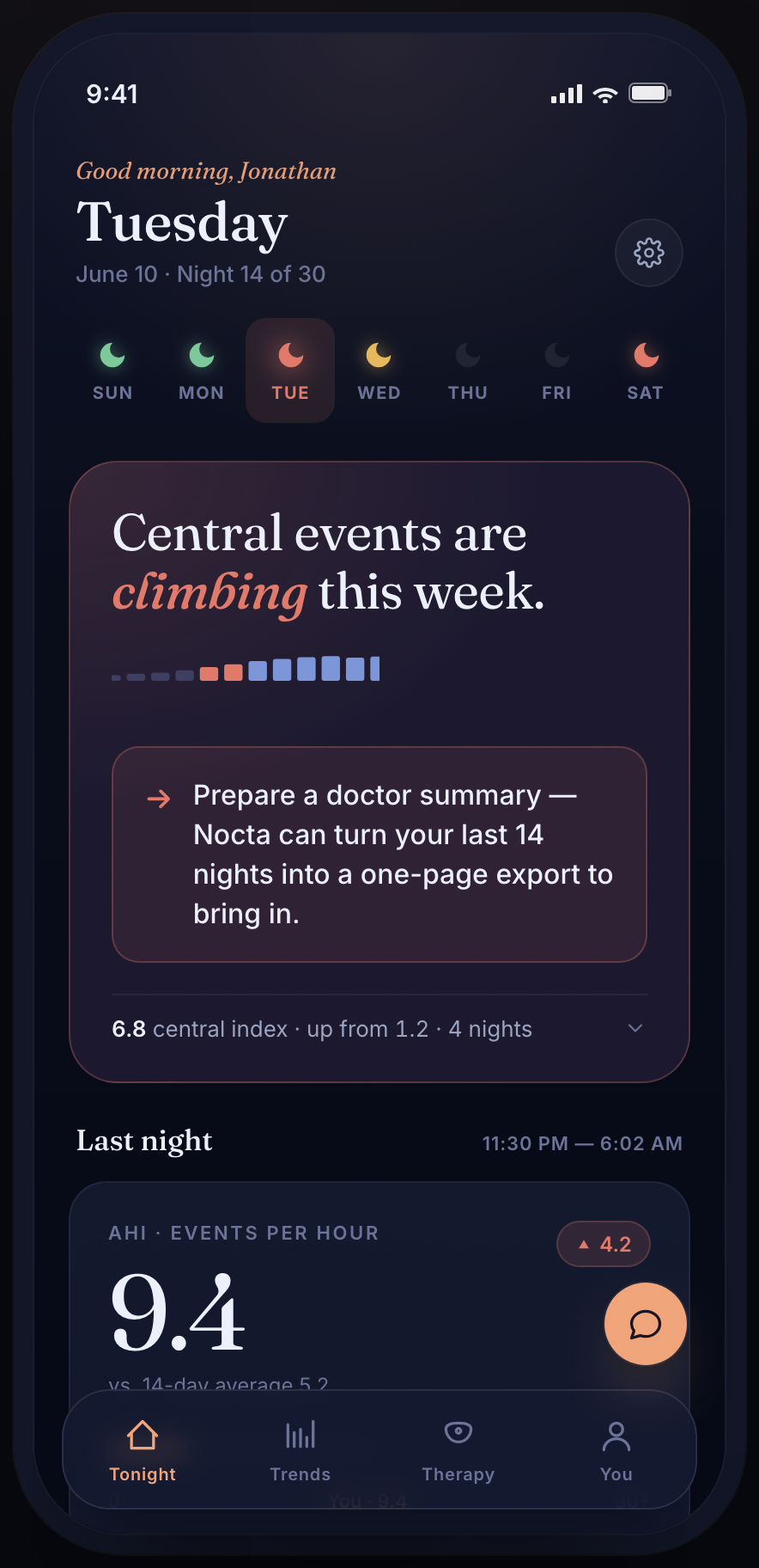 Customizable home-screen metrics