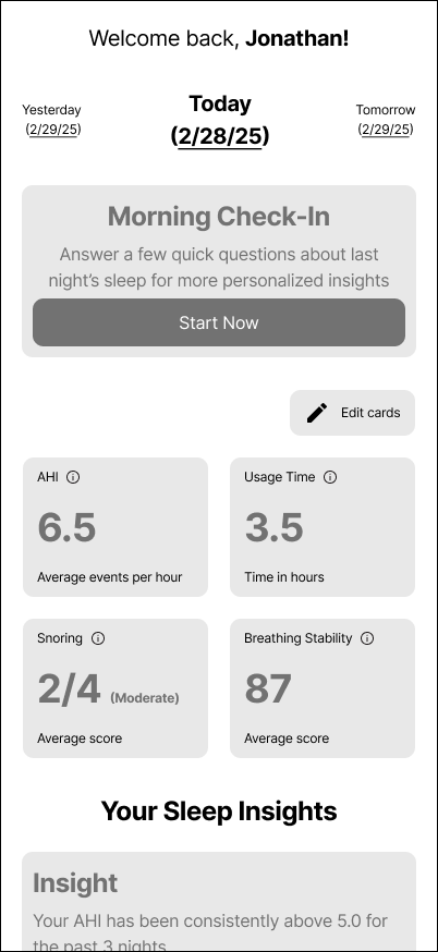 Version 1 — dashboard