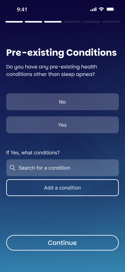 Version 2 — onboarding, step 2