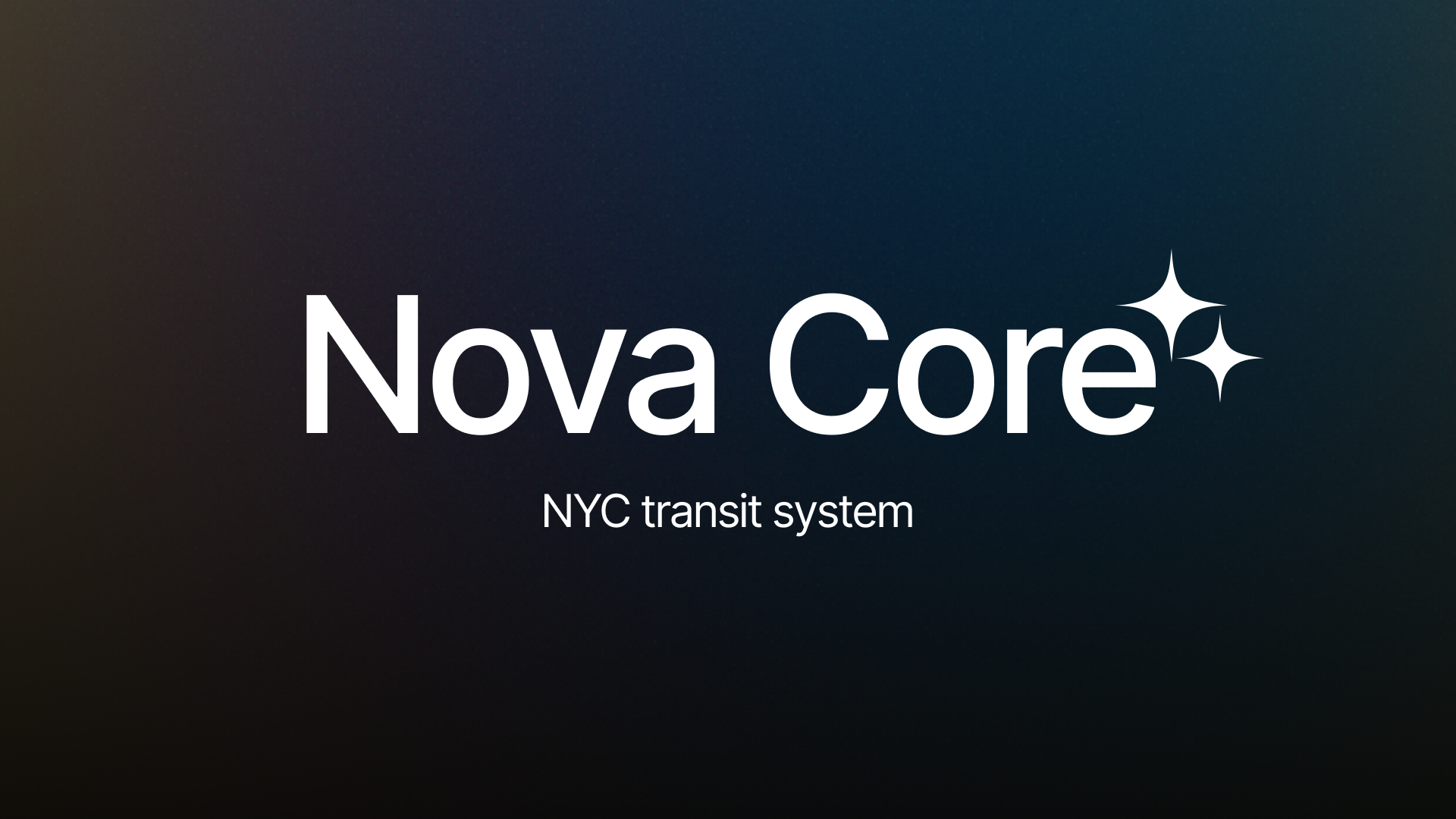 Nova Core — NYC transit system redesign