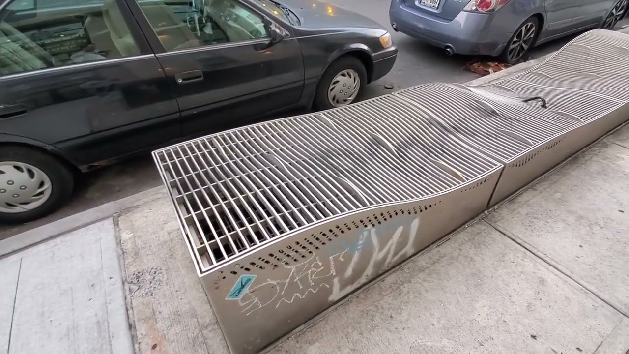 Covered grates over subway vents