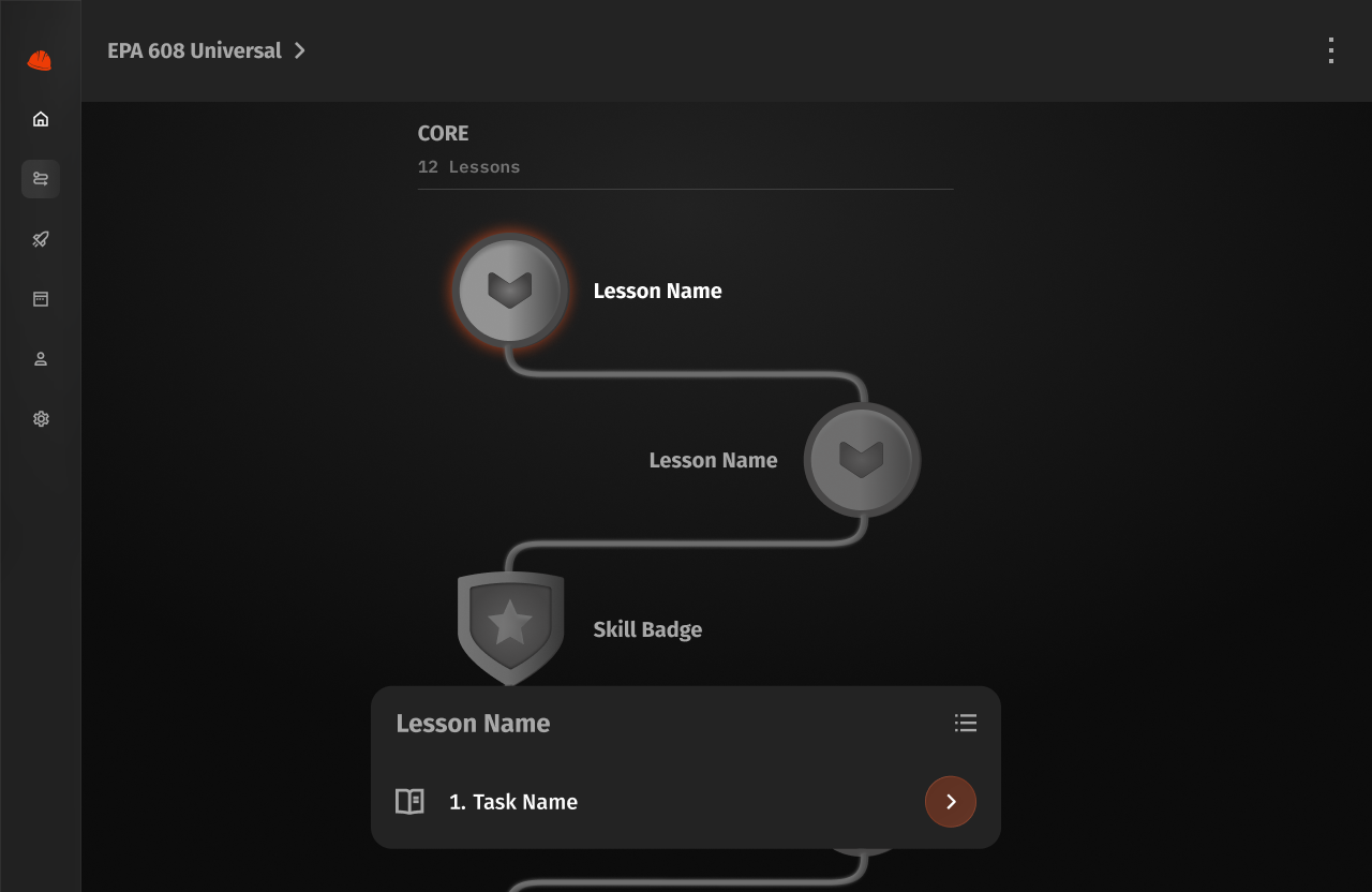 Redesigned course path screen on desktop
